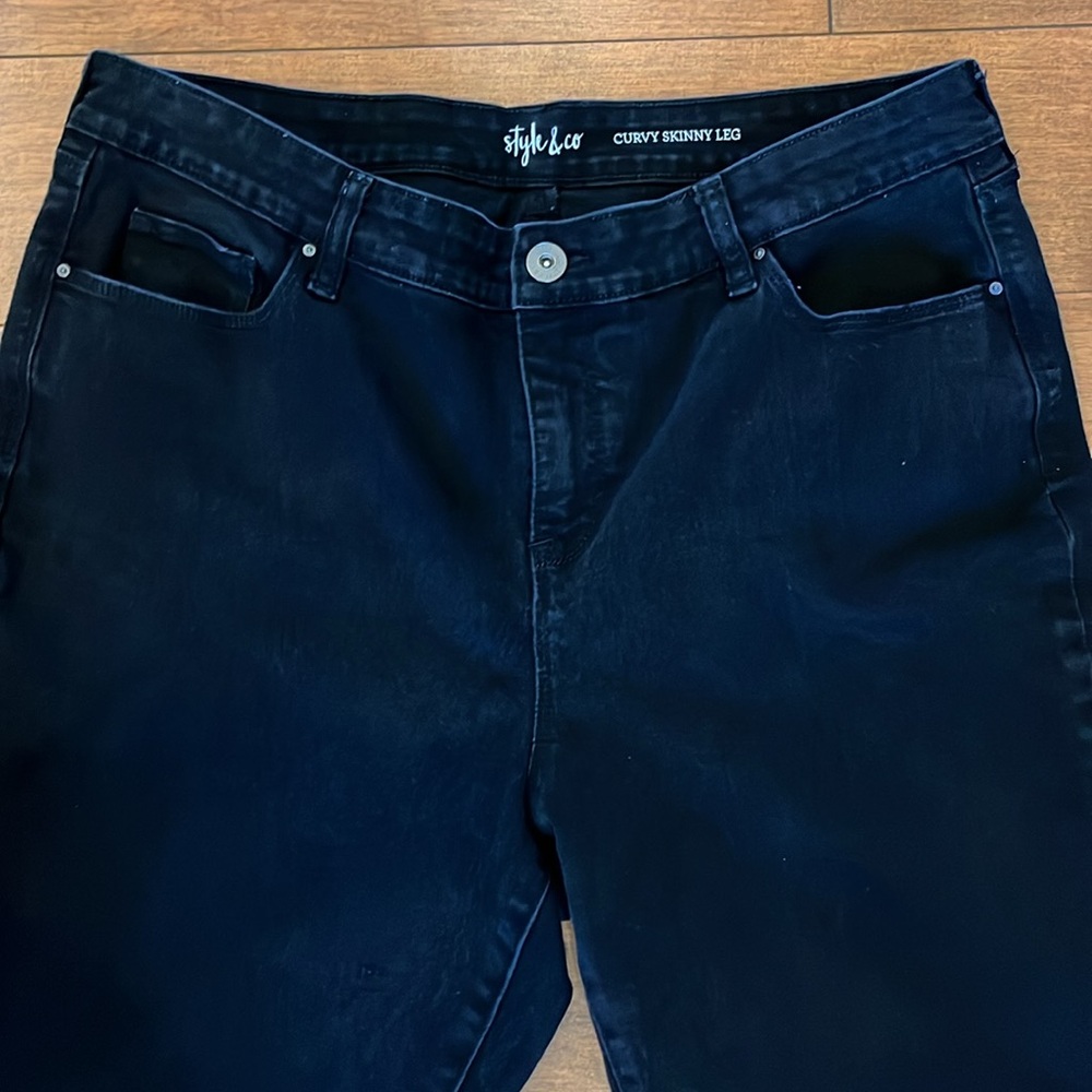 Black Jeans Style & Co. Curvy Skinny Leg Size 16